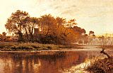 Benjamin Williams Leader The Last Gleam, Wargrave on Thames painting